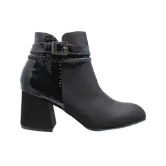 GENERICO - Botín Textil Por Charol Para Mujer