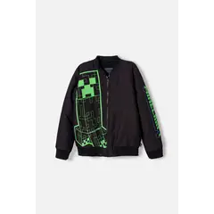 MINECRAFT - Chaqueta de con cierre negra para niño