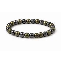 UBMD - Manilla Pulsera Hombre Pirita Acerina 8mm