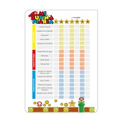 GENERICO - Tablero Magnético de Rutinas Diarias Infantil Borrable 21x29 cm con Marcador SUBART