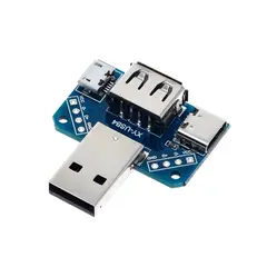 GENERICO - XY-USB4 USB-A a USB-C Hembra Adaptador 4P Paso 2.54 mm Paquete x 2 Unidades
