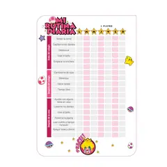 GENERICO - Tablero Magnético de Rutinas Diarias niñas Borrable 21x29 cm con Marcador SUBART