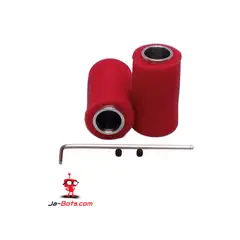 GENERICO - Llantas Seguidor de Línea Largas 23×40 mm Par Rojo