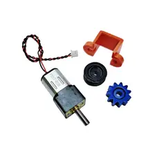 GENERICO - Motoreductor 2K 200RPM con cable, soporte, polea y piñón