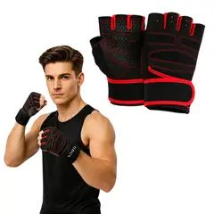 TECH - Guantes Con Muñequera De Gimnasio Novafit Entrenamiento Gym Talla M