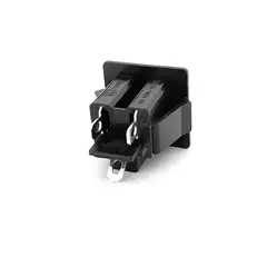 GENERICO - Adaptador - Toma Eléctrica Hembra - Montaje en Chasis Paquete x 2 Unidades