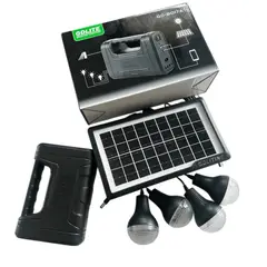 GENERICO - Sistema de iluminación solar portátil recargable con panel solar y puerto USB