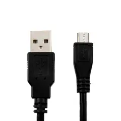 GENERICO - Cable USB V8 80cm negro Micro USB tipo B