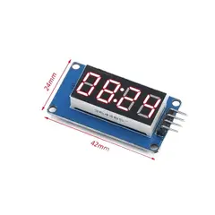 GENERICO - Módulo TM1637 4 dígitos display LED 42x24mm Paquete x 2 Unidades