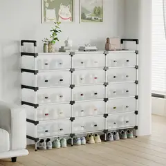 GENERICO - Estante Zapatos Organizador Zapatero Metálico 3 Niveles