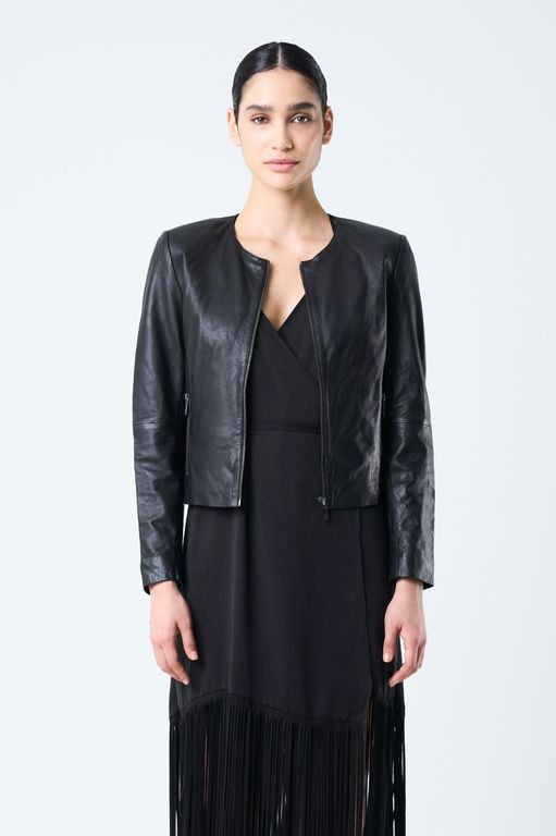 Imagen de Vélez Chaqueta De Cuero Para Mujer Denver Negro