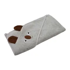 CARESTINO - Toalla Con Capucha 75x75cm Koala Gris
