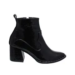 GENERICO - Botín Puntudo Sintético Charol Tacón 5 12