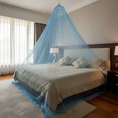 OEM - Toldillo Mosquitero Copa Redonda Cama Doble Azul