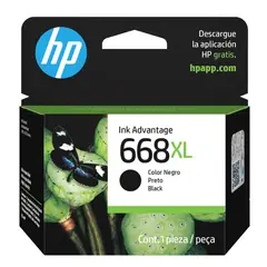 HP - Cartucho Original De Tinta 668XL Negro 400págs