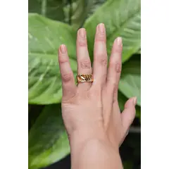 FLORIPONDIA - Anillo Ondas Doradas