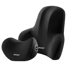 GENERAL - Set Cojín Soporte Lumbar Y Cuello Silla Automóvil Oficina