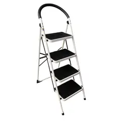 GENERICO - Escalera 4 Pasos Plegable Acero Antideslizante 150kg