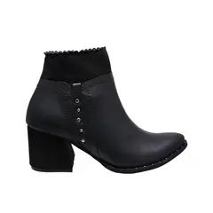 GENERICO - Botín Puntudo Taches Decorativos Tacón 5 12