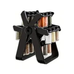 GENERICO - Condimentero Giratorio 18 Piezas Tipo Ruleta - Especiero Moderno y Funcional