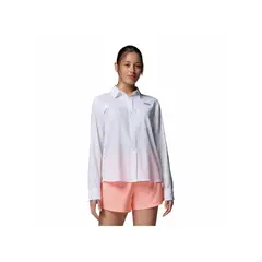 COLUMBIA - Camisa Mujer PFG CASTBACK WOVE LS Blanco
