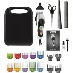 WAHL - Máquina Cortapelo Color Pro 26 Piezas Tijeras Estuche Negro 110v