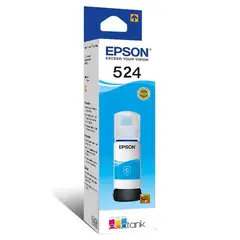 EPSON - Tinta 524 Cian impresoras EcoTank L6490 L15150 L15160