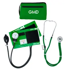 GMD - Kit Tensiómetro Y Fonendoscopio Con Estuche Verde