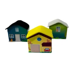 GENERICO - Figura Maqueta Casas Grandes 4.5x3x4cm De Carton Por 12 Und