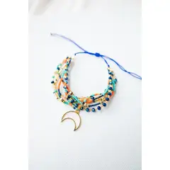 FLORIPONDIA - Pulsera Mostacilla Orangeblue