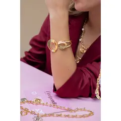 FLORIPONDIA - Brazalete Dorado Eslabones