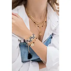 FLORIPONDIA - Brazalete Black Golden 13