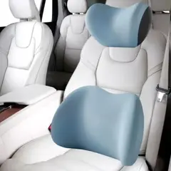 GENERICO - Kit de Cojines Ergonómicos para Auto Reposacabezas + Soporte Lumbar