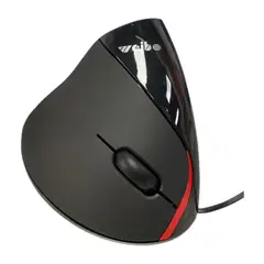 WEIBO - Mouse Vertical Cable Usb Alámbrico Ergónomico WB-883 Negro