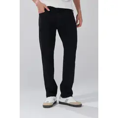 KOAJ - Jean straight leg bota recta con tiro bajo negro y bol Hombre