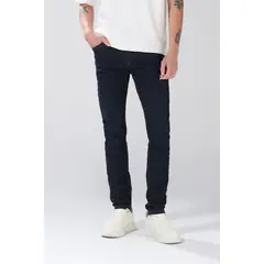KOAJ - Jean skinny azul intenso tiro bajo con bolsillos funci Hombre