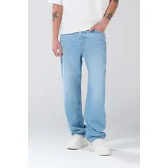 KOAJ - Jean bota ancha tiro medio baggy azul claro con bolsill Hombre