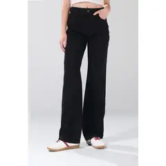 KOAJ - Jean negro bota recta 90’S con tiro alto y bolsillos Mujer