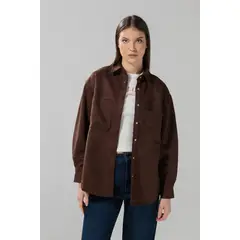 KOAJ - Blusa fit oversize en suede Mujer