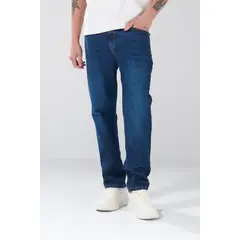 KOAJ - Jean straight leg azul oscuro bota recta con tiro bajo Hombre