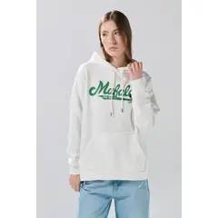 KOAJ - Buzo oversize crema de Mafalda con capota y manga rang Mujer