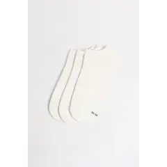 KOAJ - Paquete de medias X3 blancas tobilleras con texturas Hombre