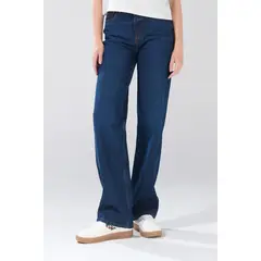 KOAJ - Jean azul oscuro 90´S con bolsillos, bota recta y tiro Mujer