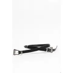 KOAJ - Cinturón negro con hebilla metálica contramarcada Mujer