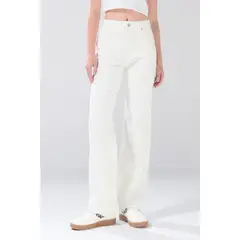 KOAJ - Jean 90´S crema muy claro con bota recta, cremallera y Mujer