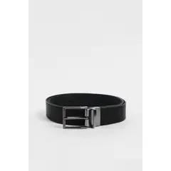 KOAJ - Cinturón masculino, negro y cafe doble faz Hombre