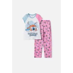 DISNEY - Pijama de Stitch y Capybara multicolor para niña