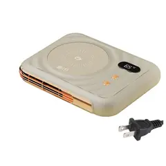 DAYOSHOP - Calentador De Tazas Digital 2 En 1 Con Calefactor De Manos Beige