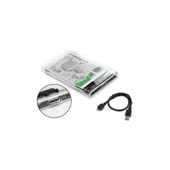 GENERICO - Carcasa Externa Trasparente Para Disco Duro USB 3.0