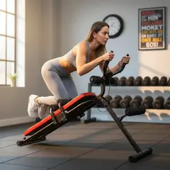 GENERICO - Banco Entrenamiento Abdominal Monitor Lcd Máquina Fitness